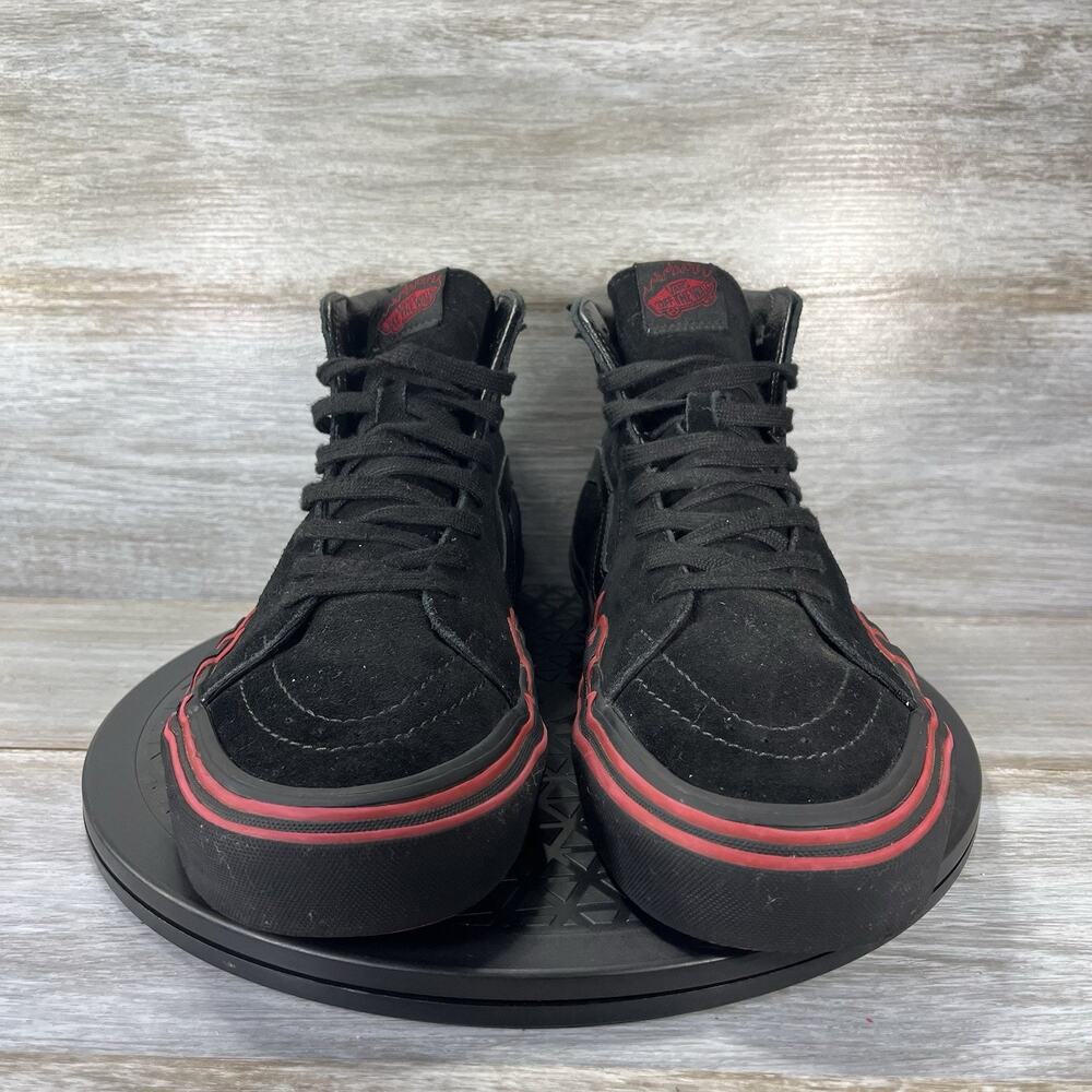 Vans Men’s Sk8-Hi Flame Black Suede High Top Sneakers Size 10 - Picture 2 of 8
